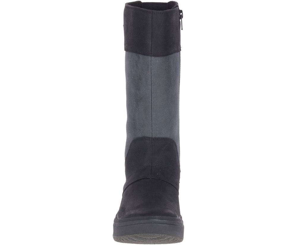 Merrell Boots Black - Haven Tall Buckle Waterproof - Womens 65WDJKQTL